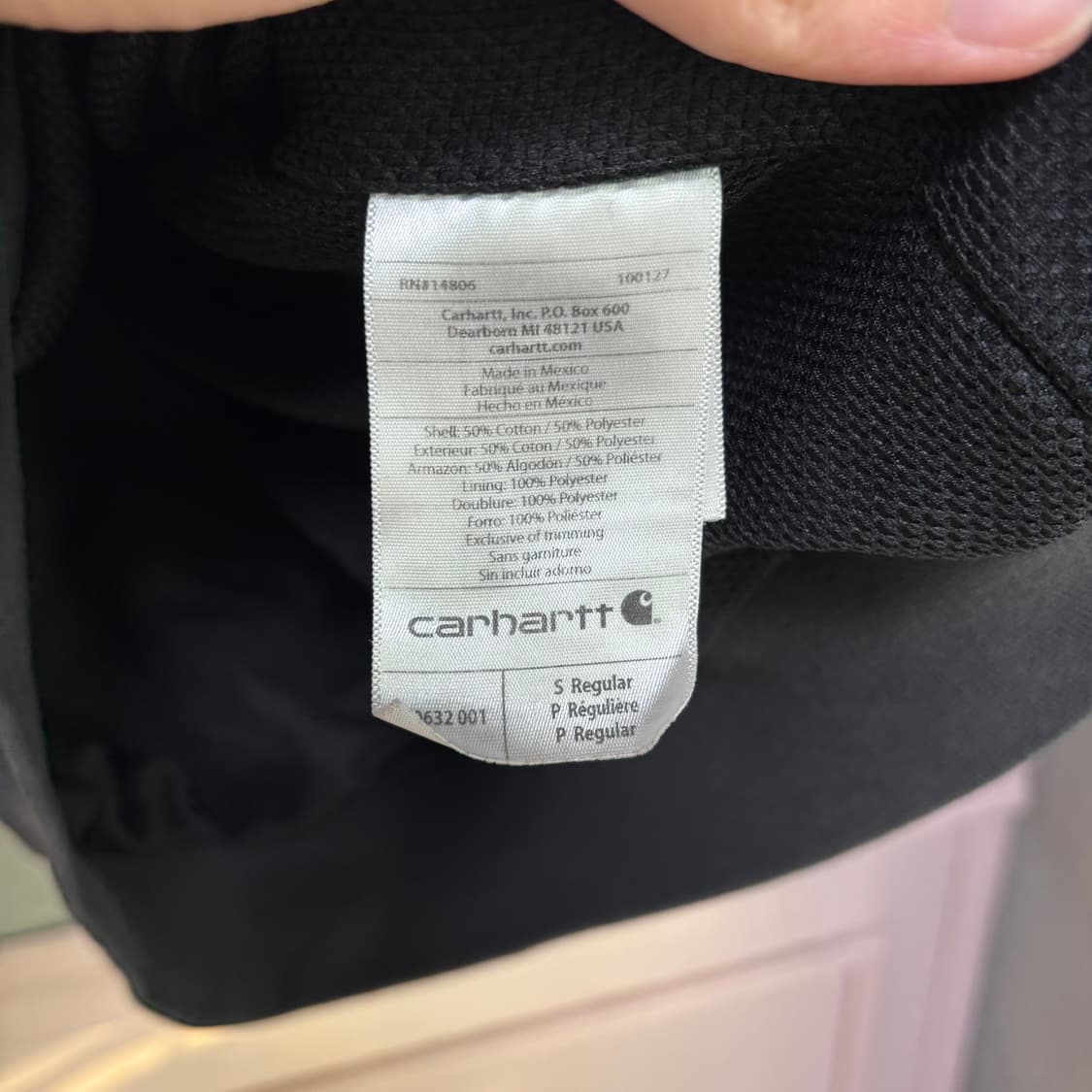 칼하트 써멀 후드집업 검정 상품이미지3