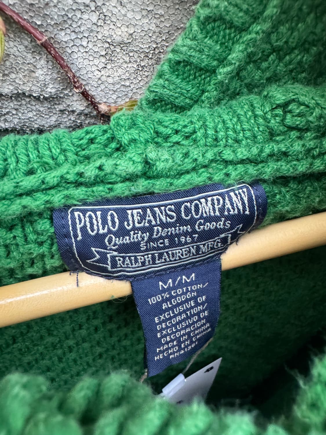 폴로 진스 랄프로렌 빈티지 우먼 케이블 후드 니트 m 상품이미지4