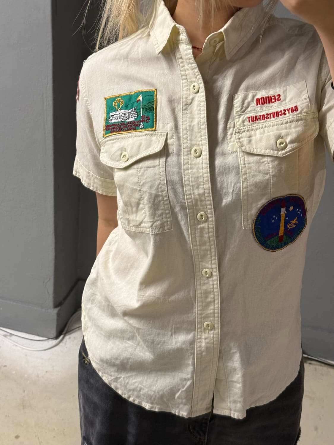 cube sugar patch detail shirt 상품이미지2