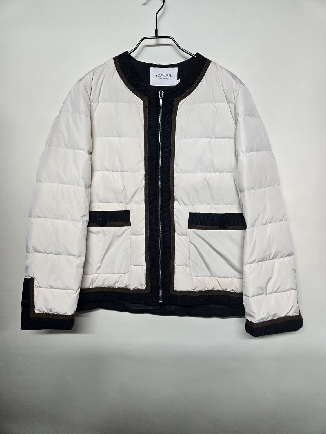 소울 SO.WOOL 아이보리 구스패딩 자켓M 상품이미지1