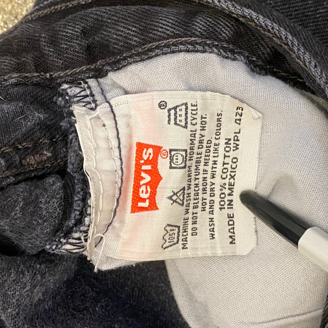 미국 빈티지 리바이스 501 블랙진 청바지 상품이미지5