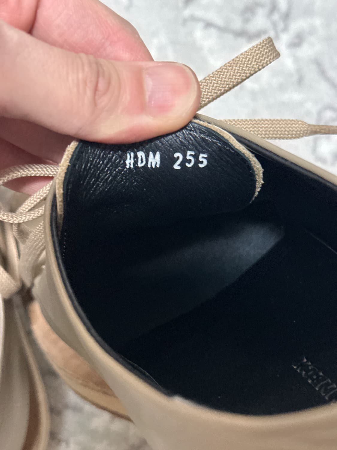 러프넥 빈 더비슈즈 그레이 255사이즈 판매 상품이미지6