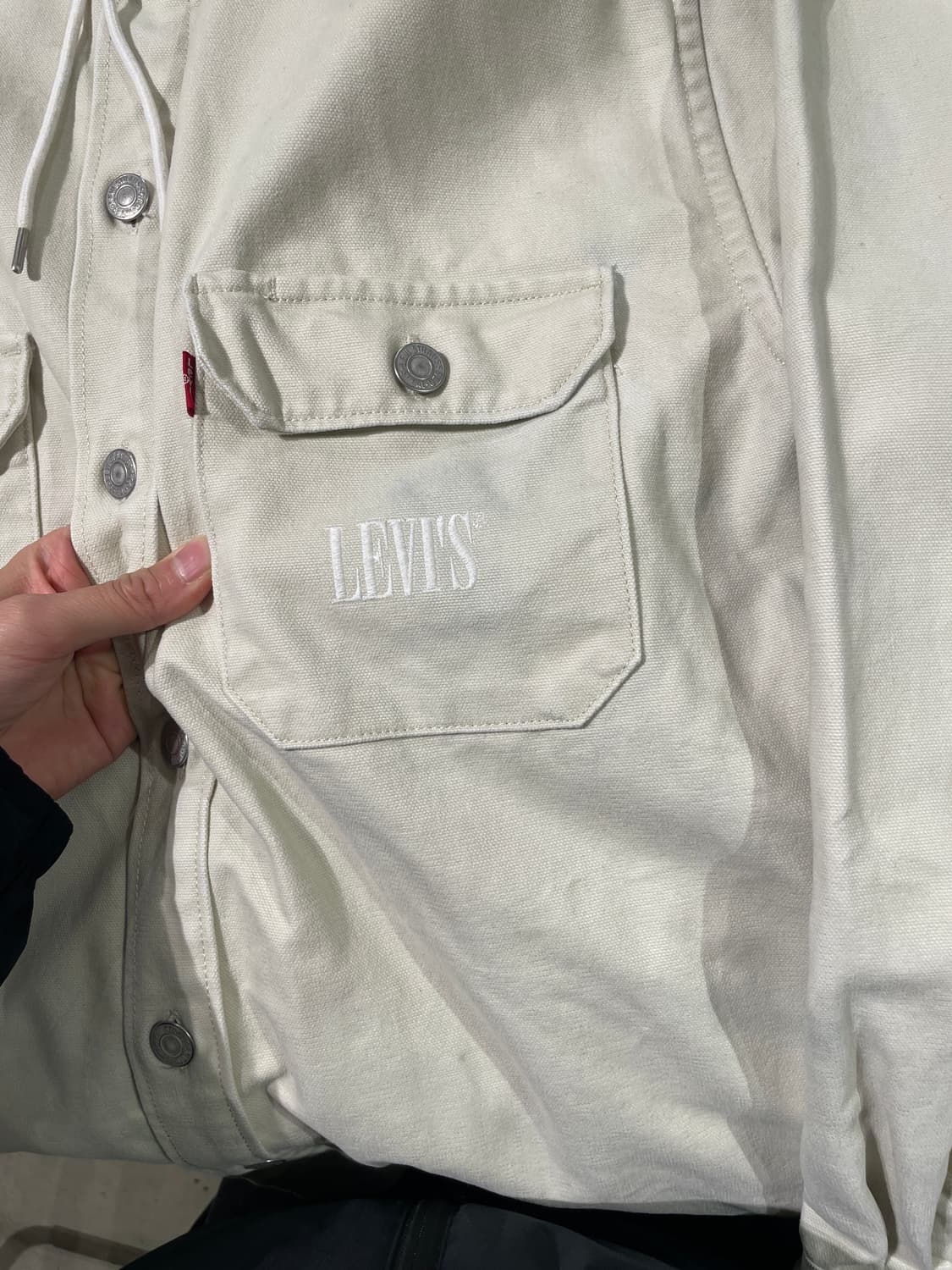리바이스 아이보리 잭슨 후디 오버 셔츠 자켓 상품이미지10