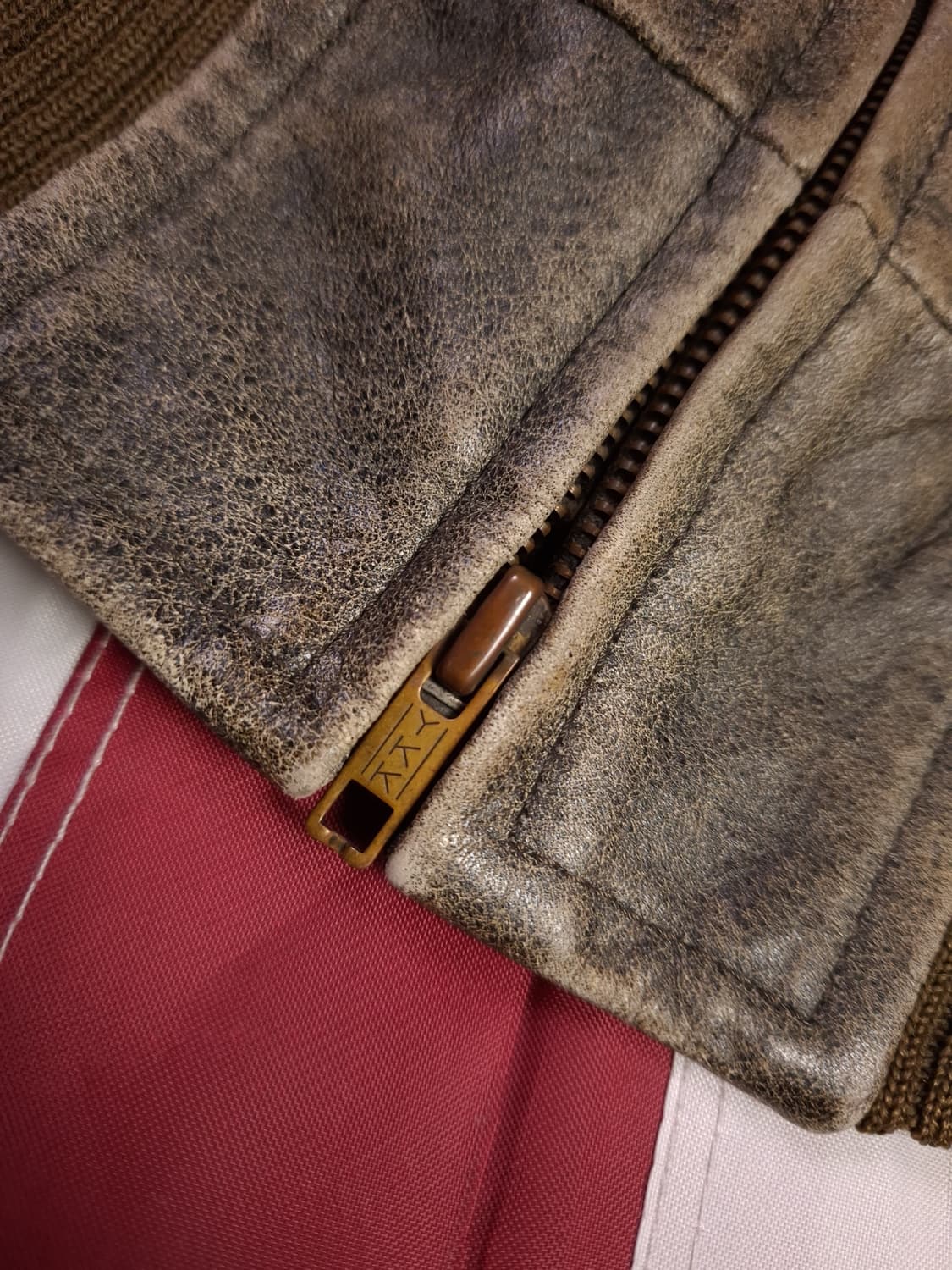 90's 일본판 빈티지 리얼레더 힝공지켓 상품이미지5