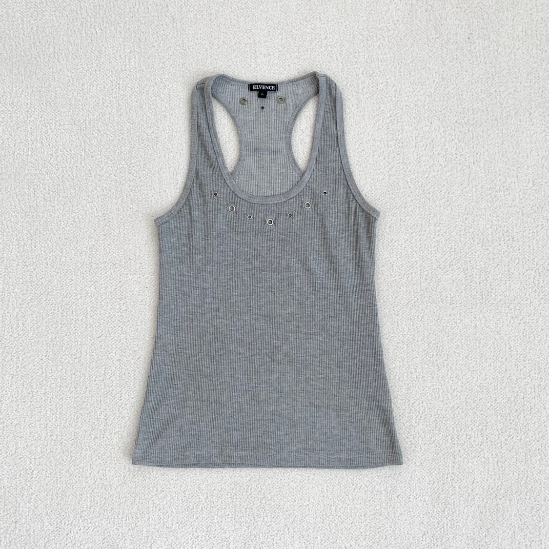 펑크 그레이골지 스터드 슬리브리스 상품이미지1