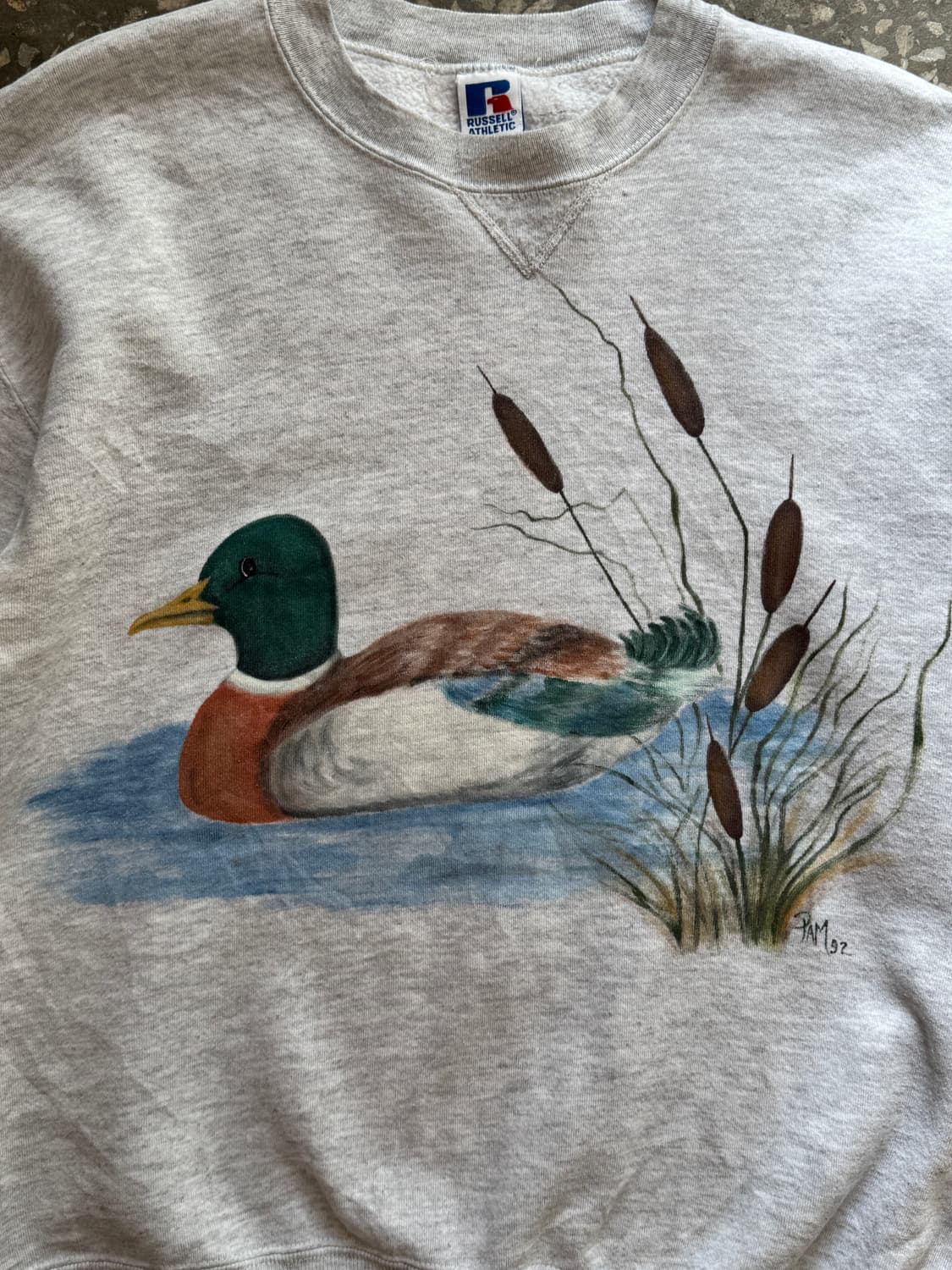 90s 러셀 핸드페인팅 스웻 셔츠 상품이미지2