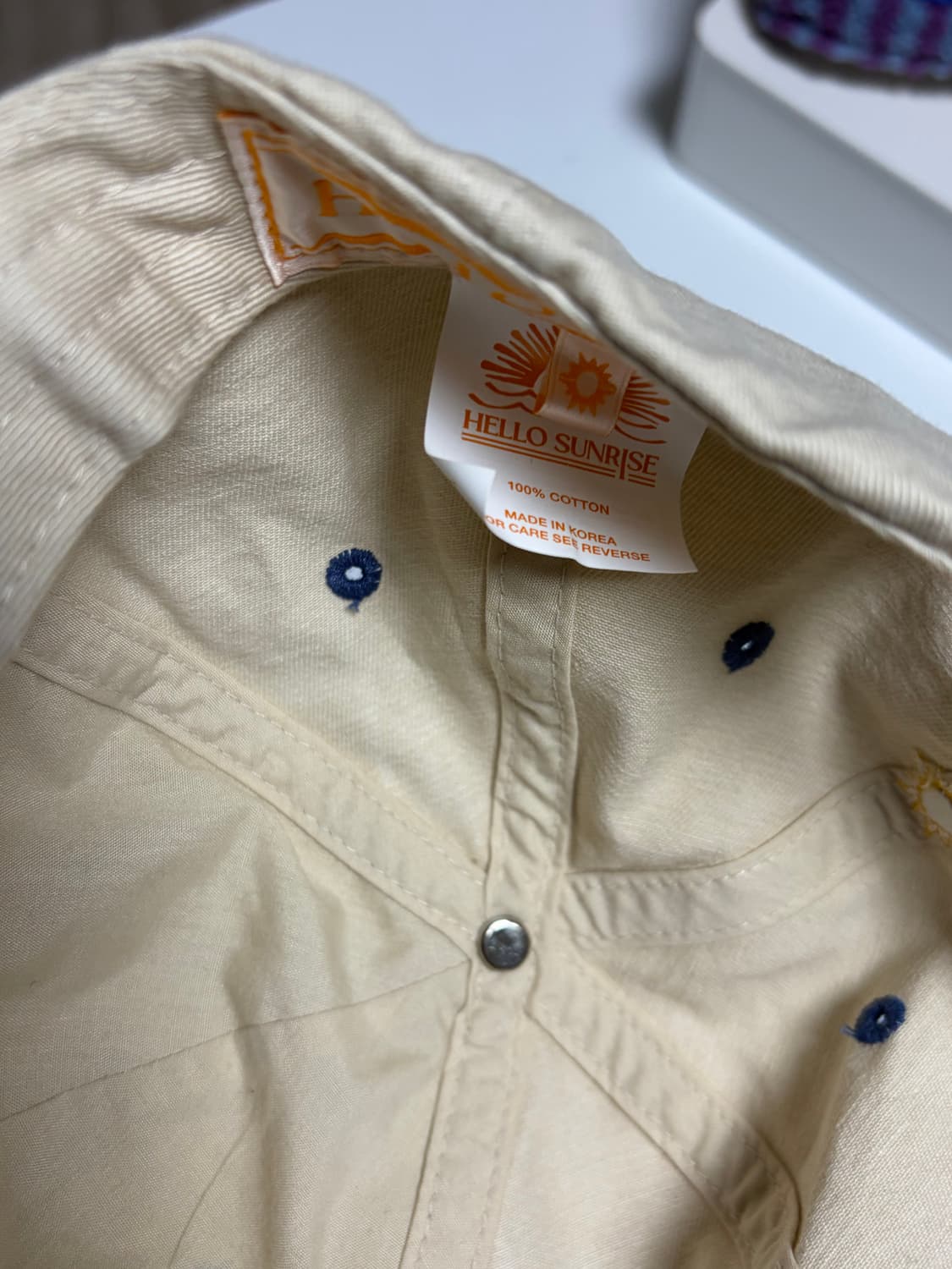 헬로선라이즈 투톤 로고캡 일자챙 모자 상품이미지8