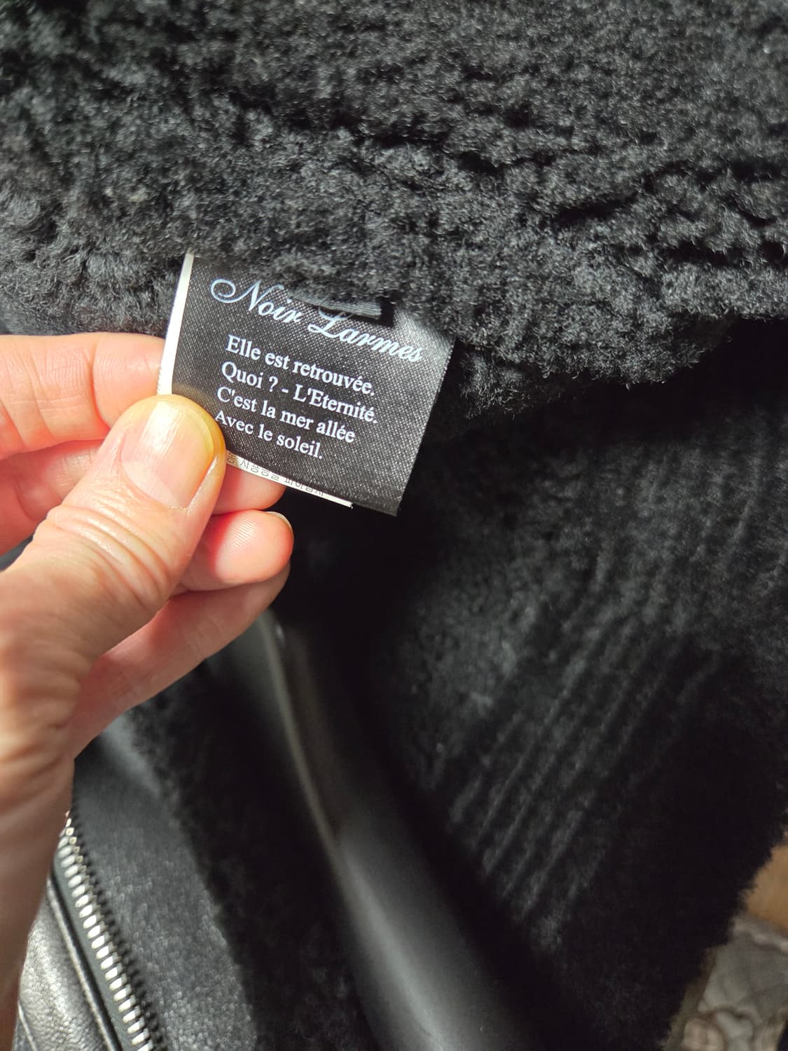 느와르 라르메스 블랙 무통 라이더 자켓 상품이미지9