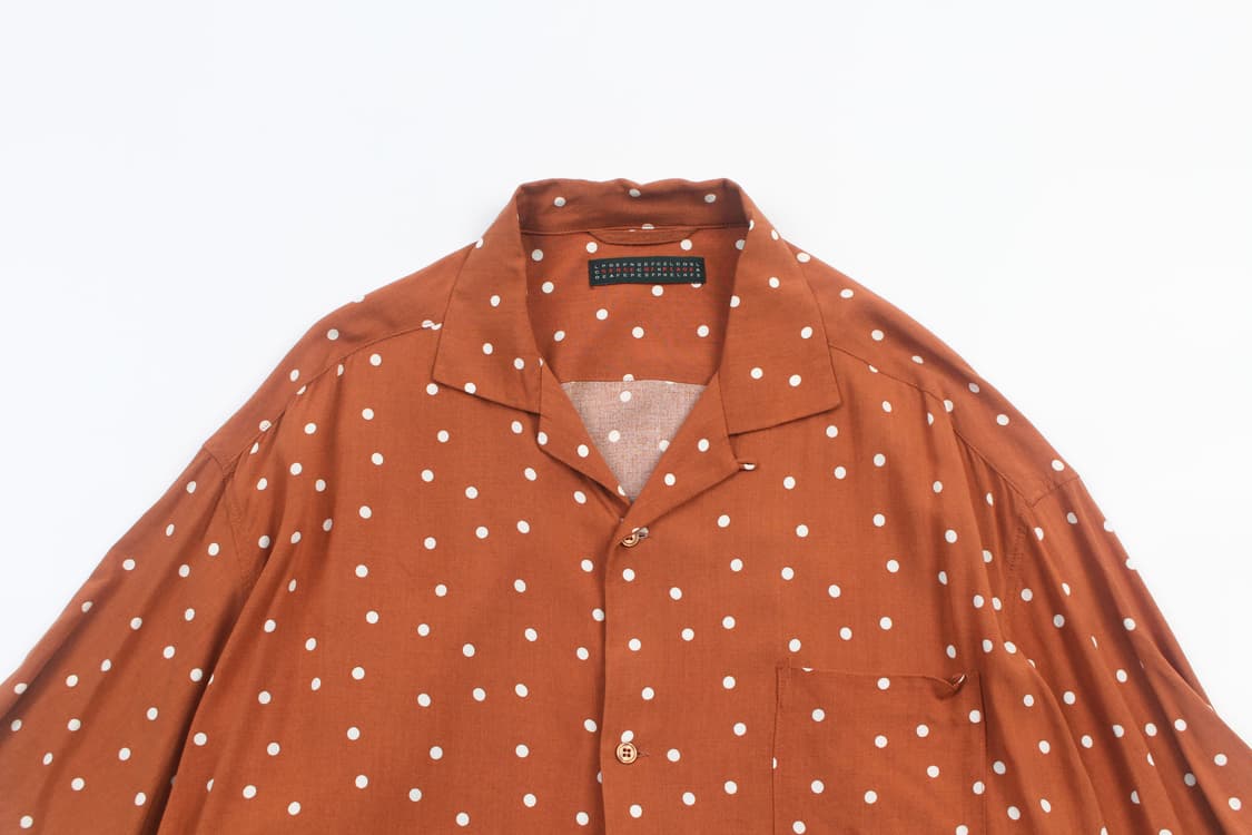 SENSE OF PLACE Dot Rayon Open Collar Shi 상품이미지2