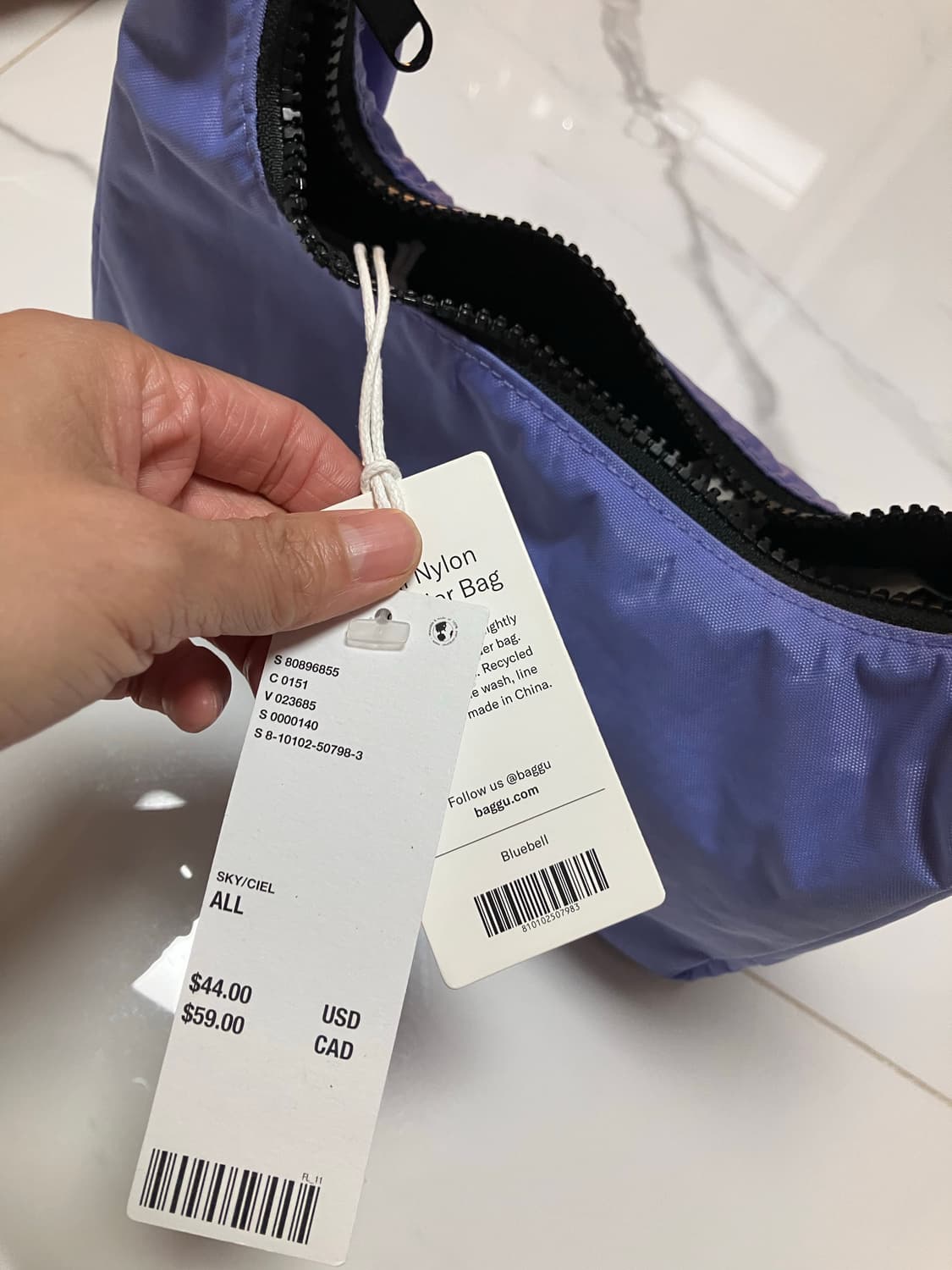 baggu 바쿠백 미사용 새거 페리윙클 미니 나일론 숄더백 상품이미지4