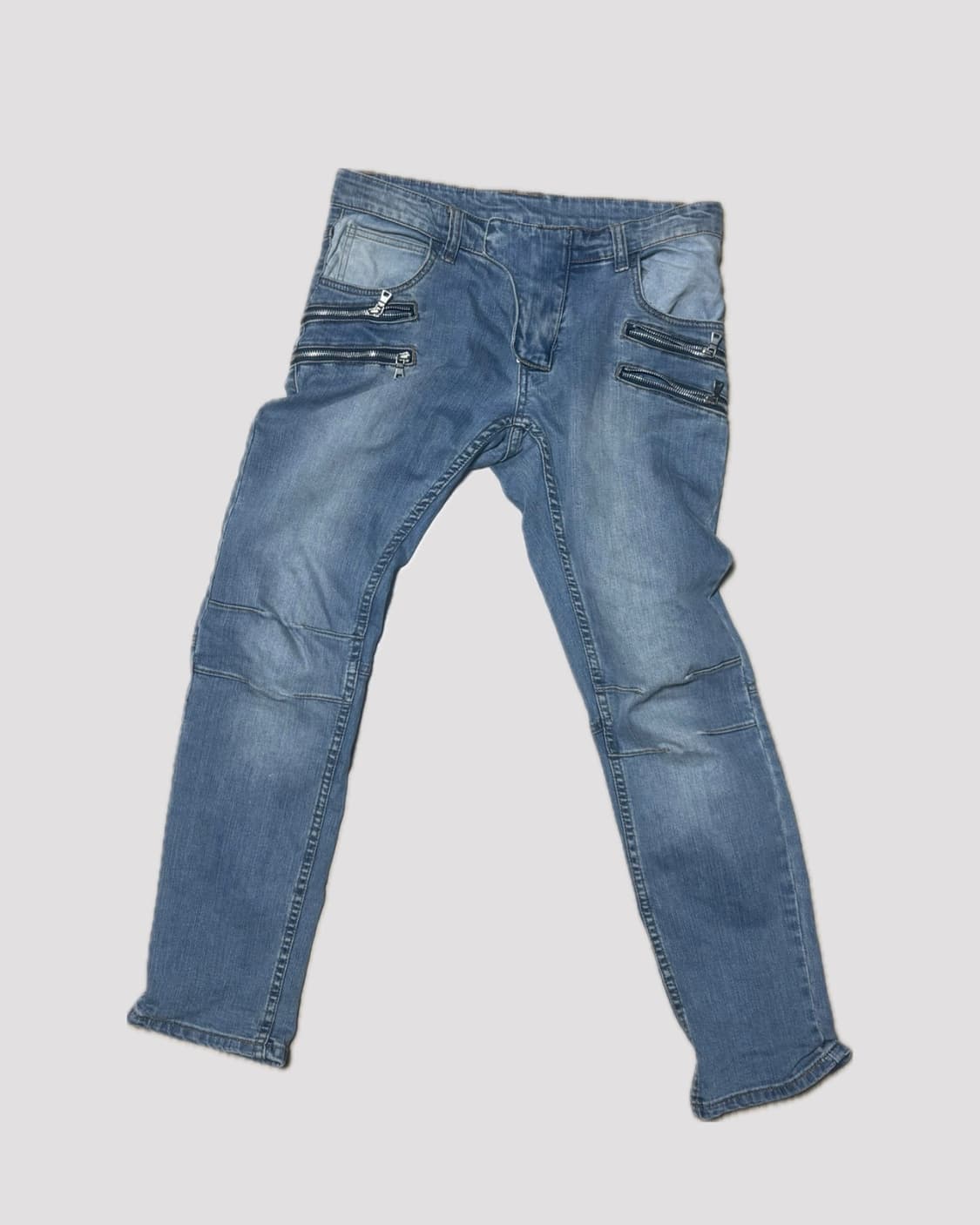 발망 연청 지퍼 바이커진 데님 30 상품이미지1