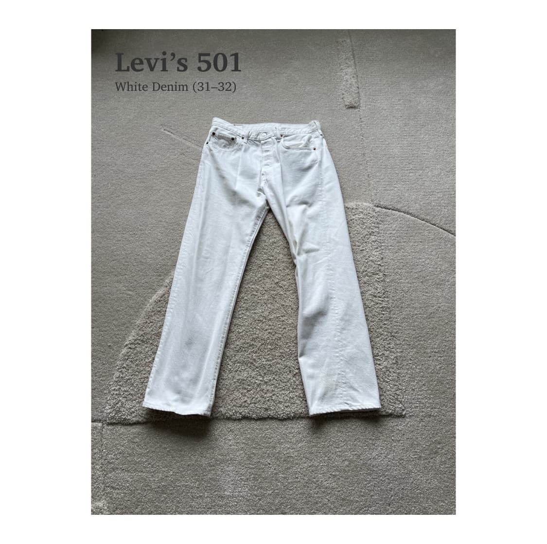 00s 리바이스(Levi’s) 501 화이트 데님 (31-32) 상품이미지1
