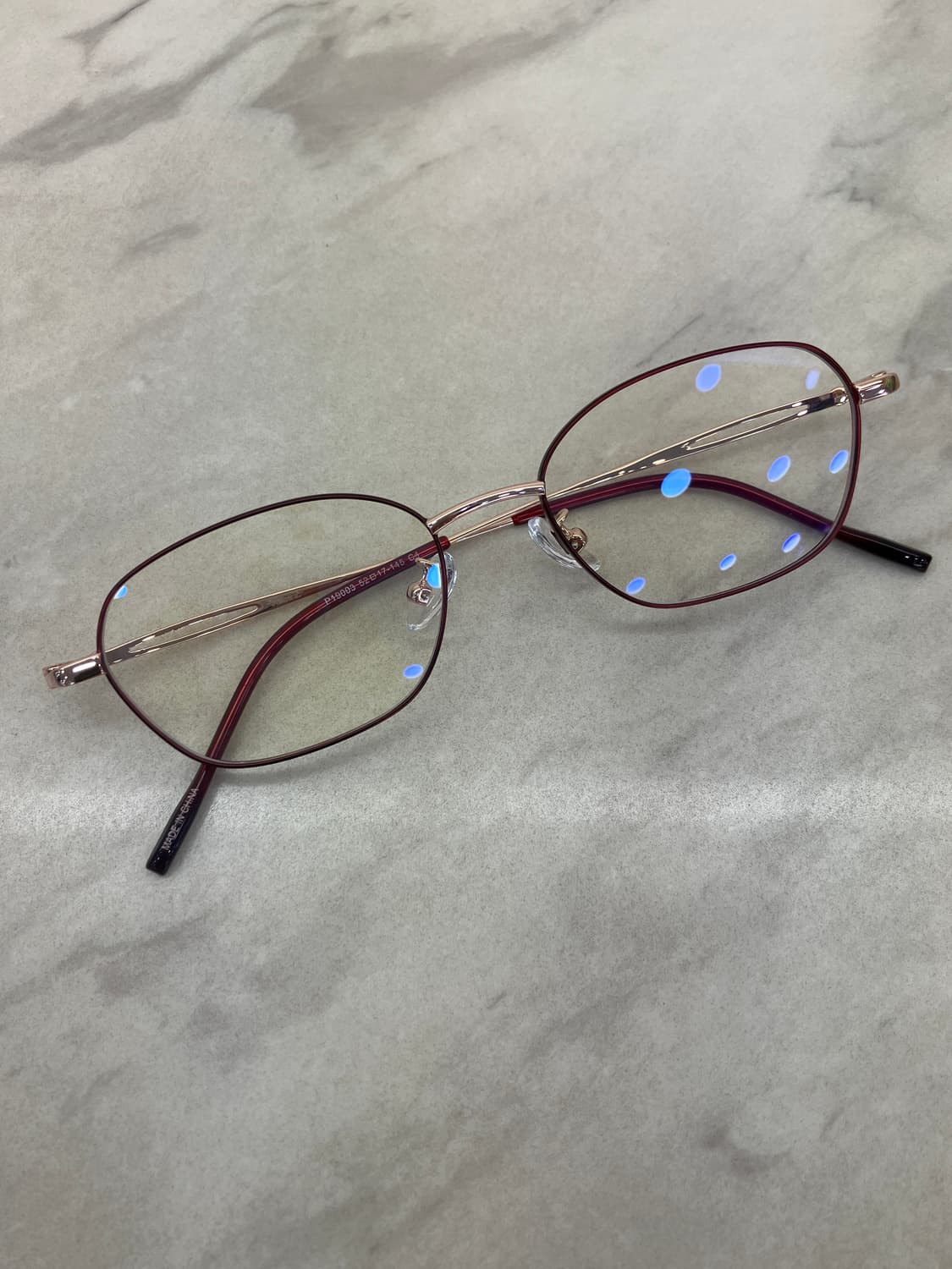 하츠 Hatz 레드 로즈골드 메탈테 안경 상품이미지1