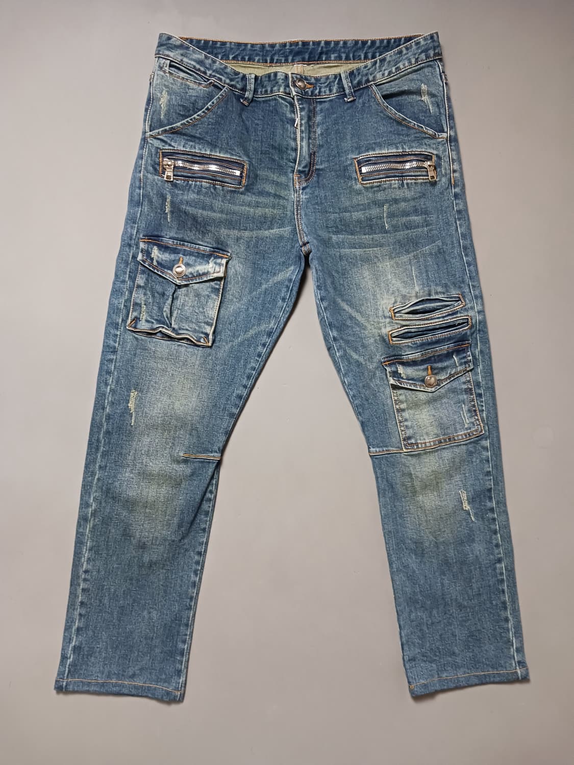 [34] 발망 워싱 포켓 디테일 데님 팬츠 청바지 상품이미지1