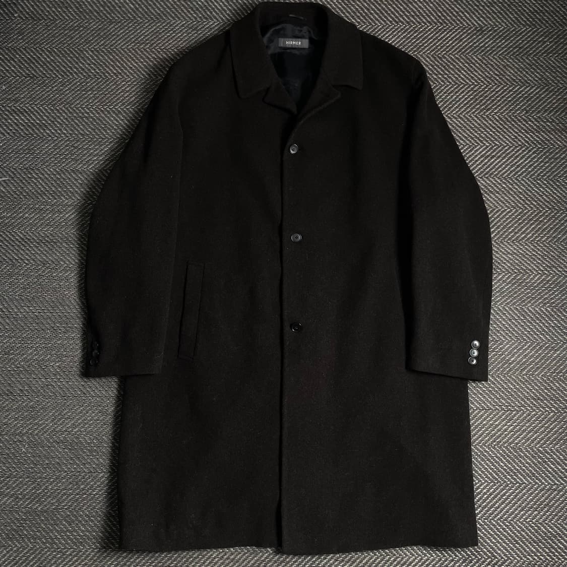 HIRMER 미니멀 울 버튼 발마칸 롱코트 브라운y 4836 상품이미지2