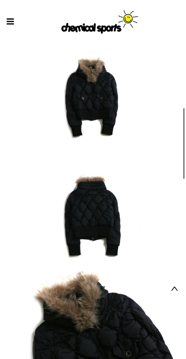 Chemical Sports 블랙 크롭 패딩 자켓 상품이미지2