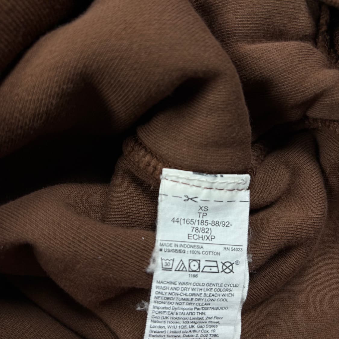 이지X갭 브라운컬러 후드티 상품이미지4