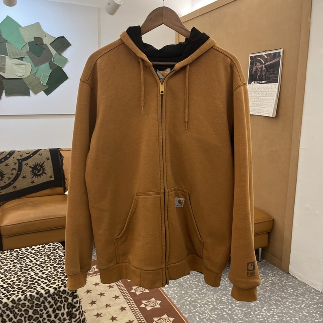 칼하트 레인디펜더 써멀 캐주얼 빈티지 후드집업 M C09739 상품이미지3