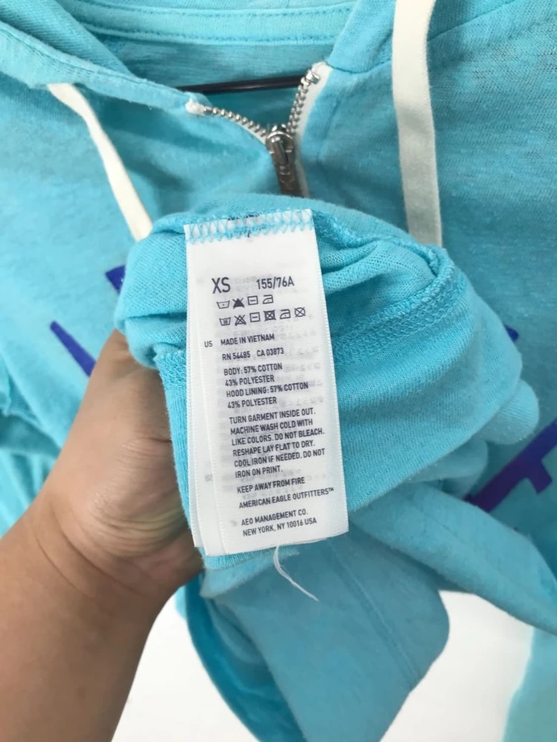 American Eagle Sky Blue Zip Hoodie 상품이미지7
