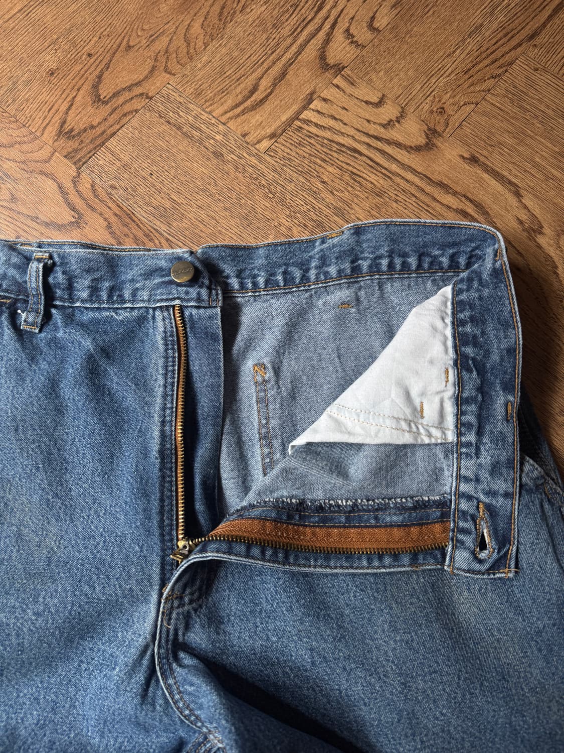 [35]칼하트 USA 미디엄블루 워싱 싱글니 카펜터 워크 데님 팬츠 상품이미지6