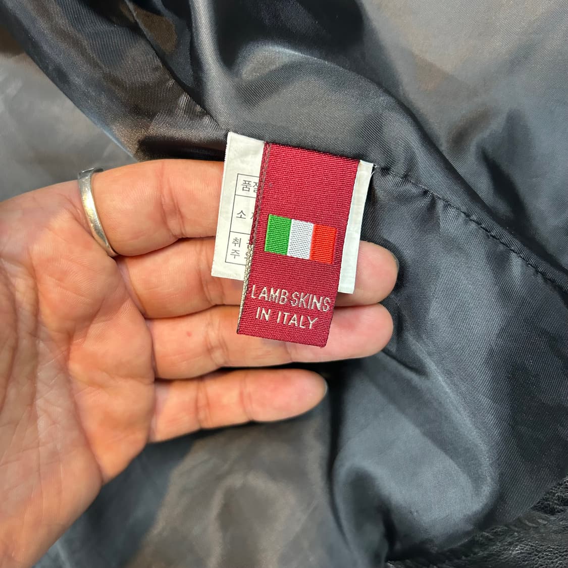 L) 이태리 램스킨 양가죽 멀티 포켓 싱글 라이더 자켓 상품이미지7
