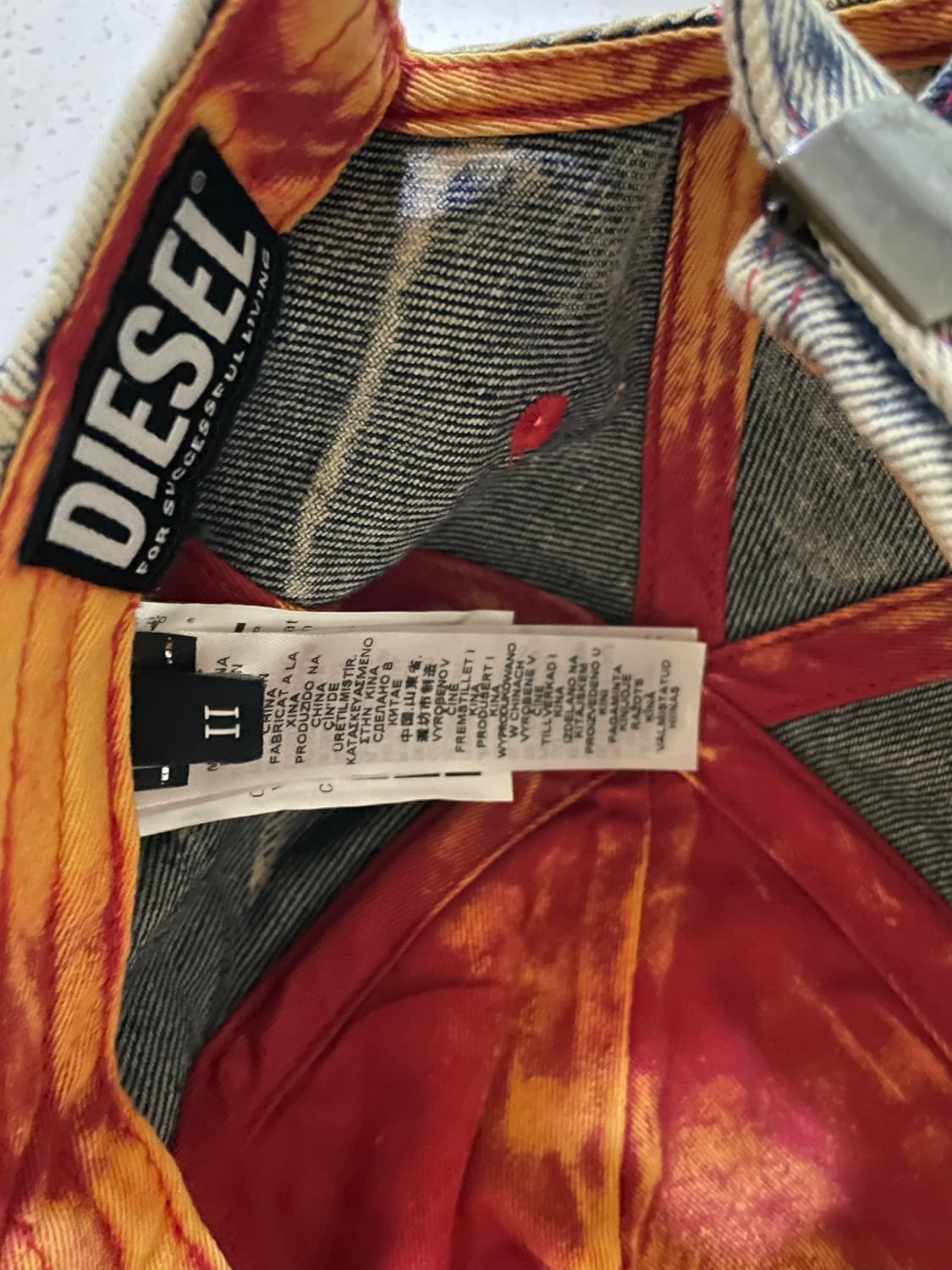 [2] 디젤 C-세이몬 트리티드 데님 베이스볼 캡 블루 화이트 상품이미지5