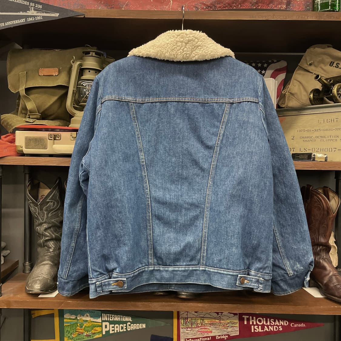 80s 랭글러 Made in USA 쉐르파 데님 자켓 상품이미지2