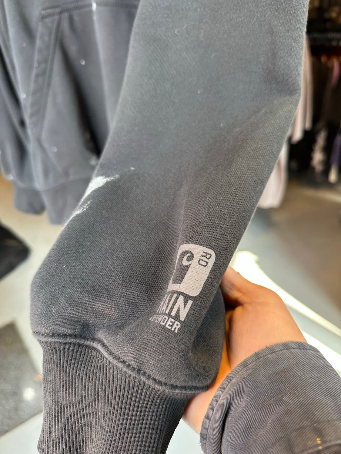 칼하트 헤비웨이트 하프집 페인팅 스웻 후드 상품이미지7