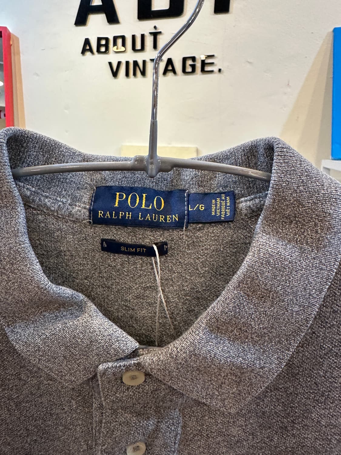 폴로 랄프로렌 반팔 카라티 슬림핏 그레이 L 상품이미지3