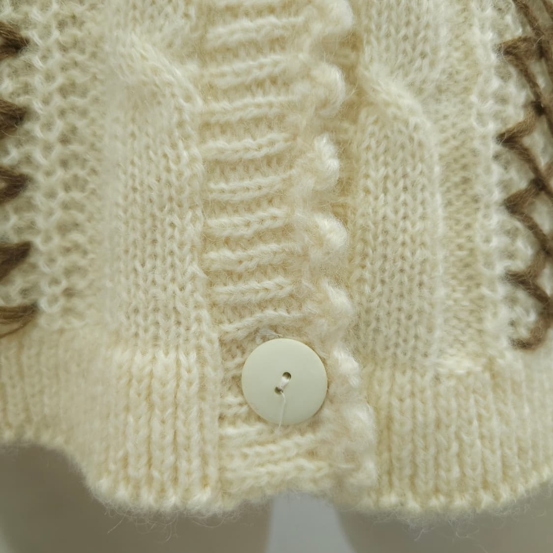 모혼방 아이보리 뜨개 니트 가디건 상품이미지7