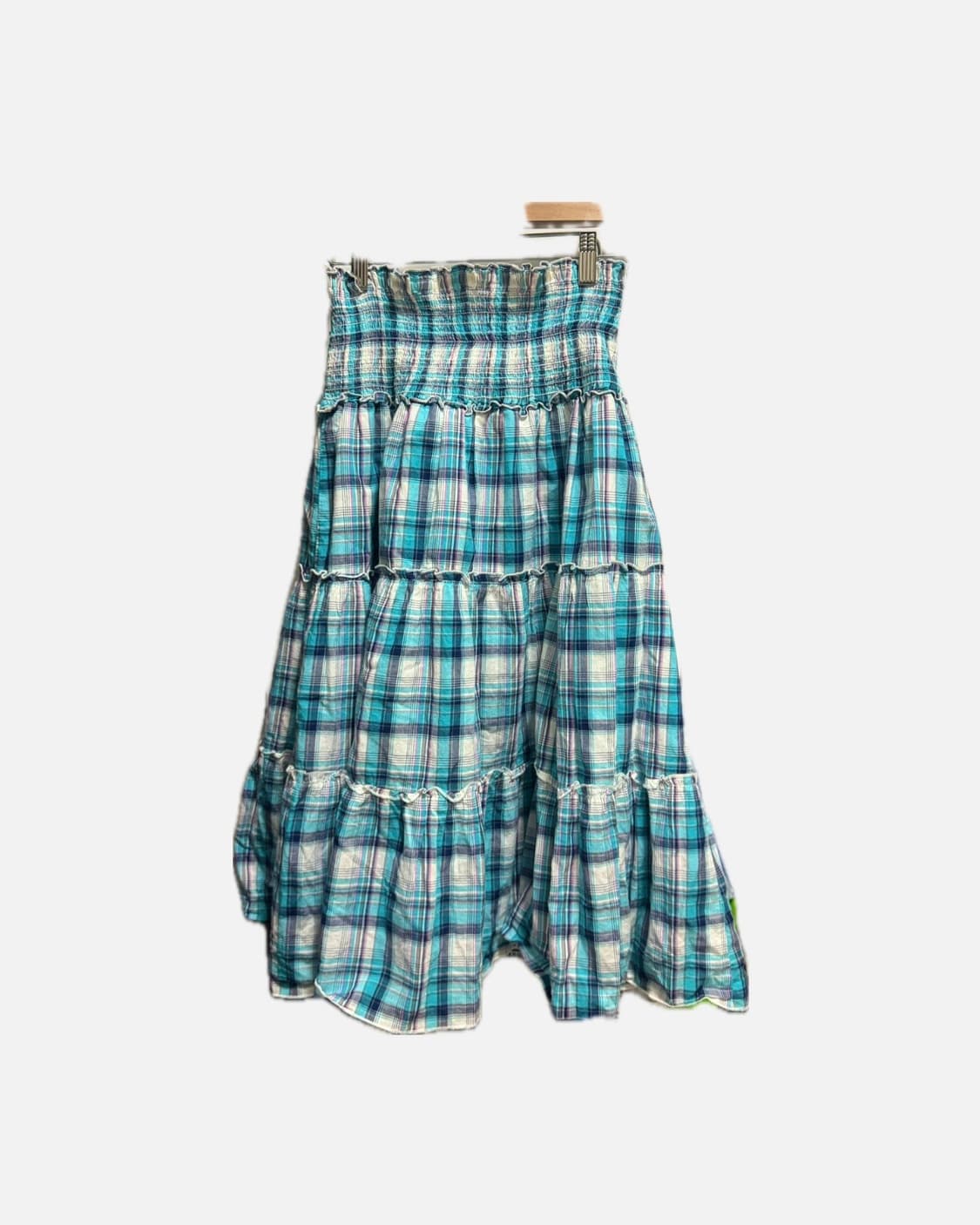 체크 롱미디 치마 checkered skirt 상품이미지1