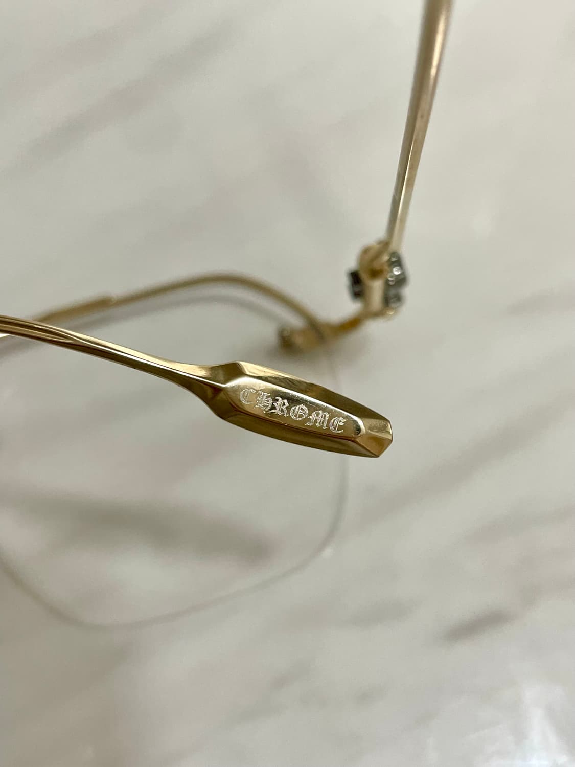 새상품 신형 크롬하츠 플루이드 안경 투톤금장 보증서O 상품이미지7