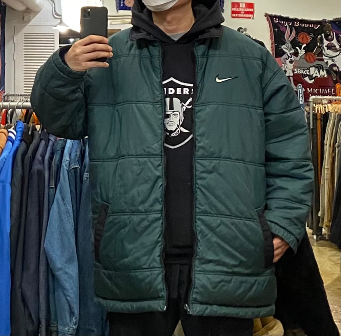 90’s 나이키 빅로고 양면 패딩자켓 상품이미지7