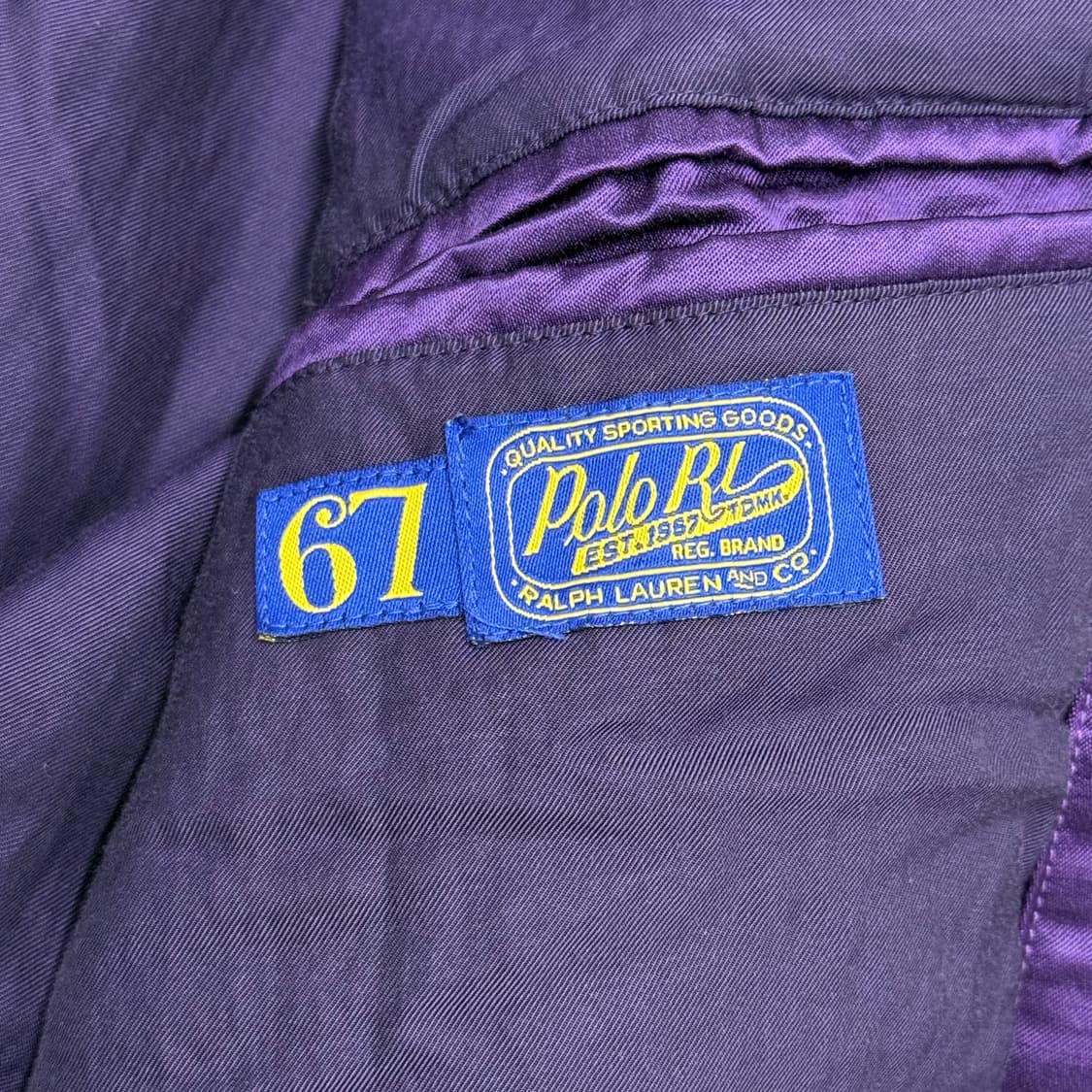 폴로 랄프로렌 새틴 바시티 스타일 자켓 챔피온 퍼플 엑스 상품이미지6