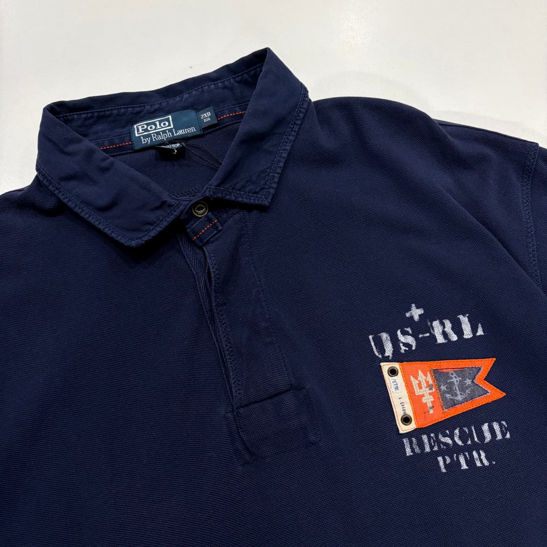 [2XB] 폴로 랄프로렌 패치 빅사이즈 네이비 반팔 폴로티셔츠 B647 상품이미지3
