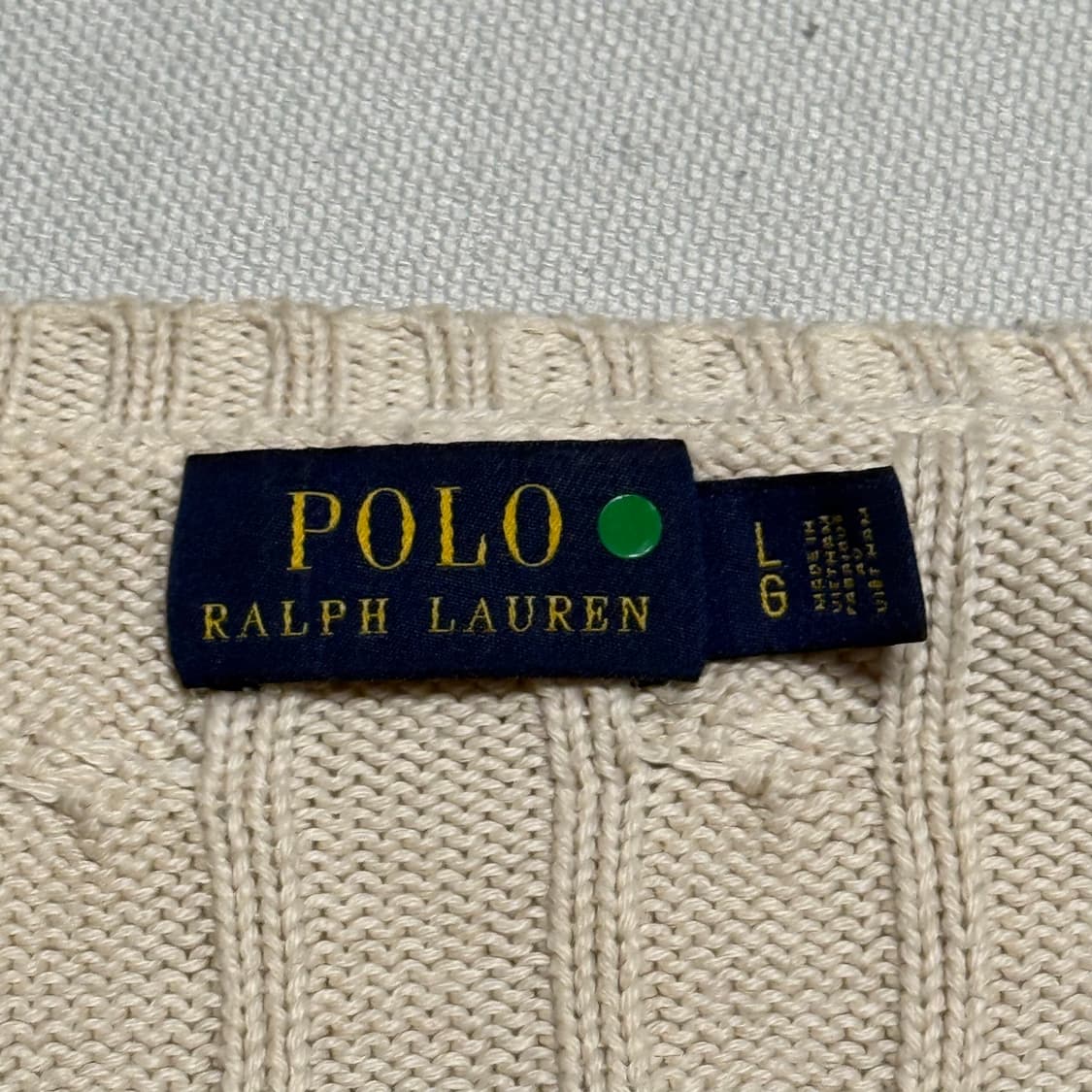 L 폴로랄프로렌 브이넥 케이블 니트 상품이미지4