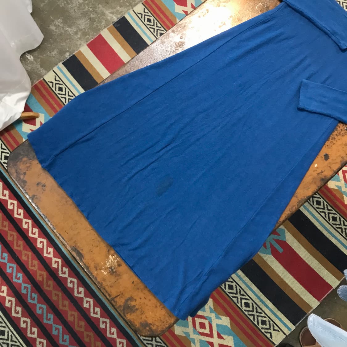 Italy 베네통 인디 블루 울 맥시 롱 원피스 여성 44 55 사이즈 상품이미지3