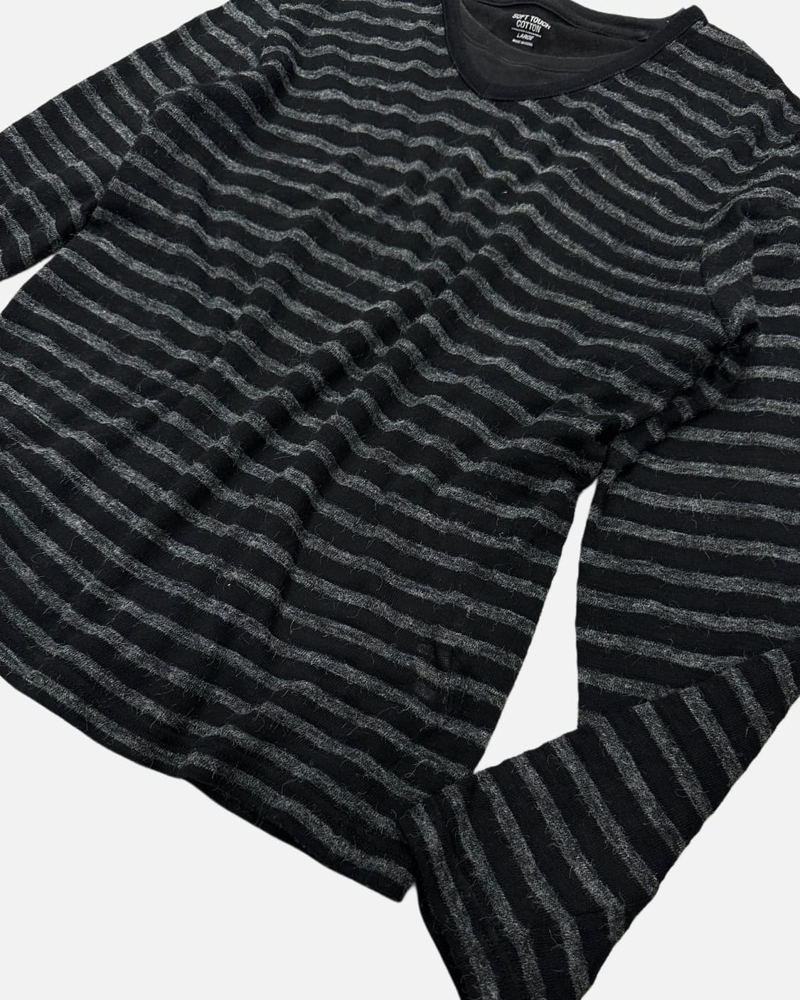 NETA BENE hairy stripe layered set knit 상품이미지2