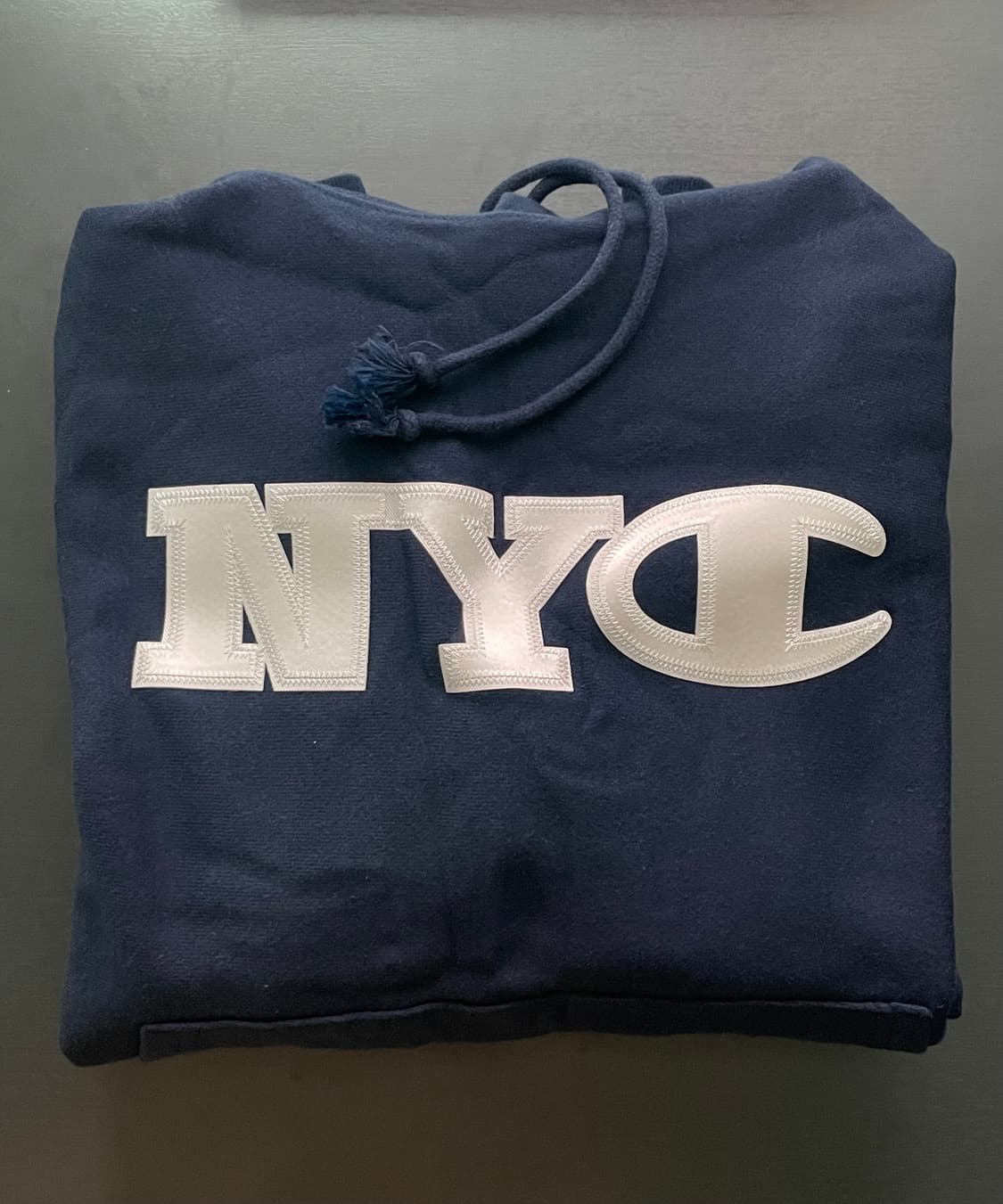 챔피언 리버스위브 NYC 한정 아플리케 후드 후디 상품이미지1