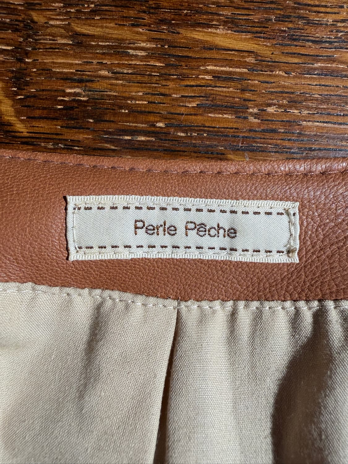 Perle Peche Leather jacket 상품이미지5