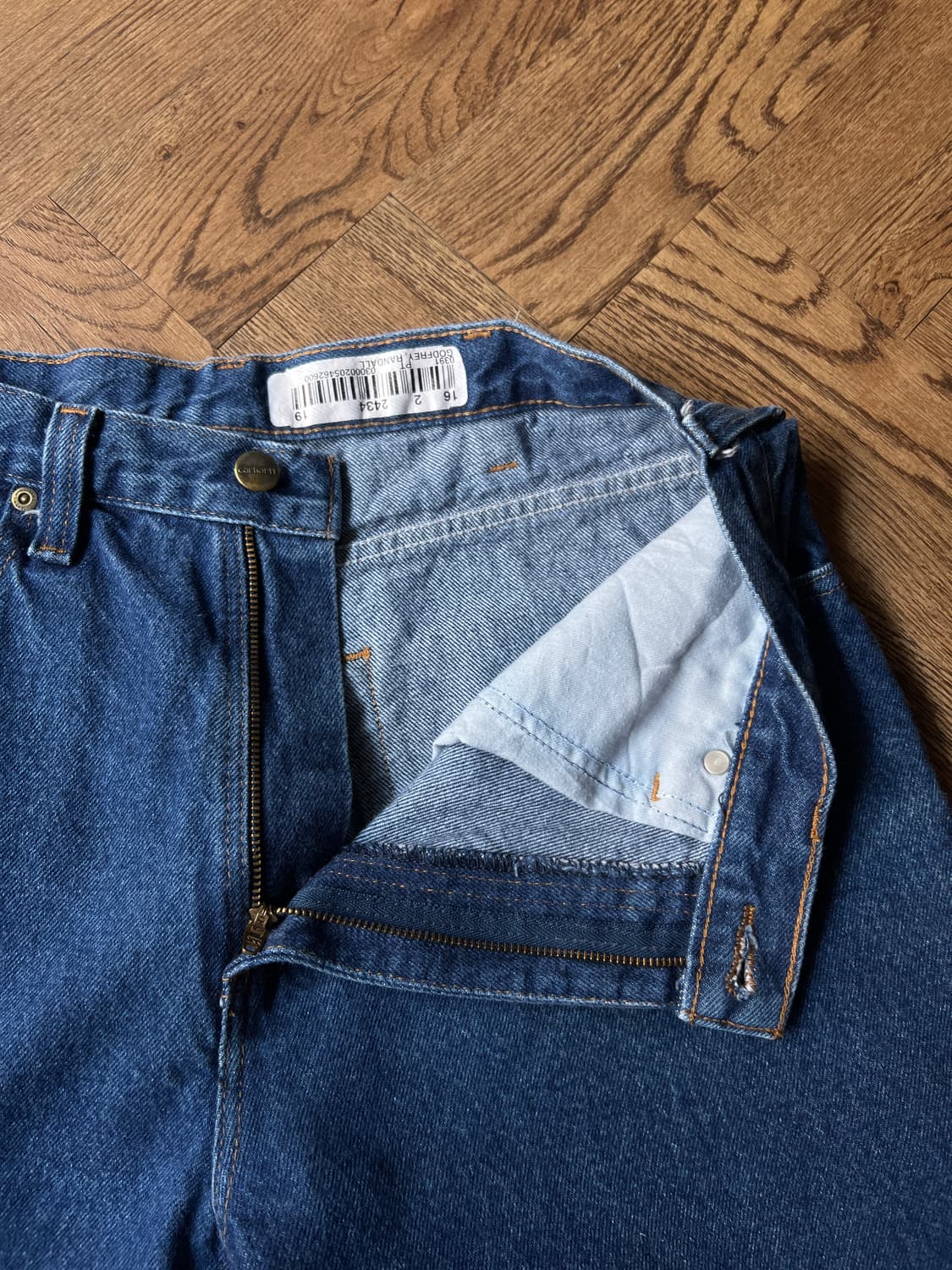 [32]칼하트 USA 빈티지 워싱 진청 워크 데님 팬츠 상품이미지3