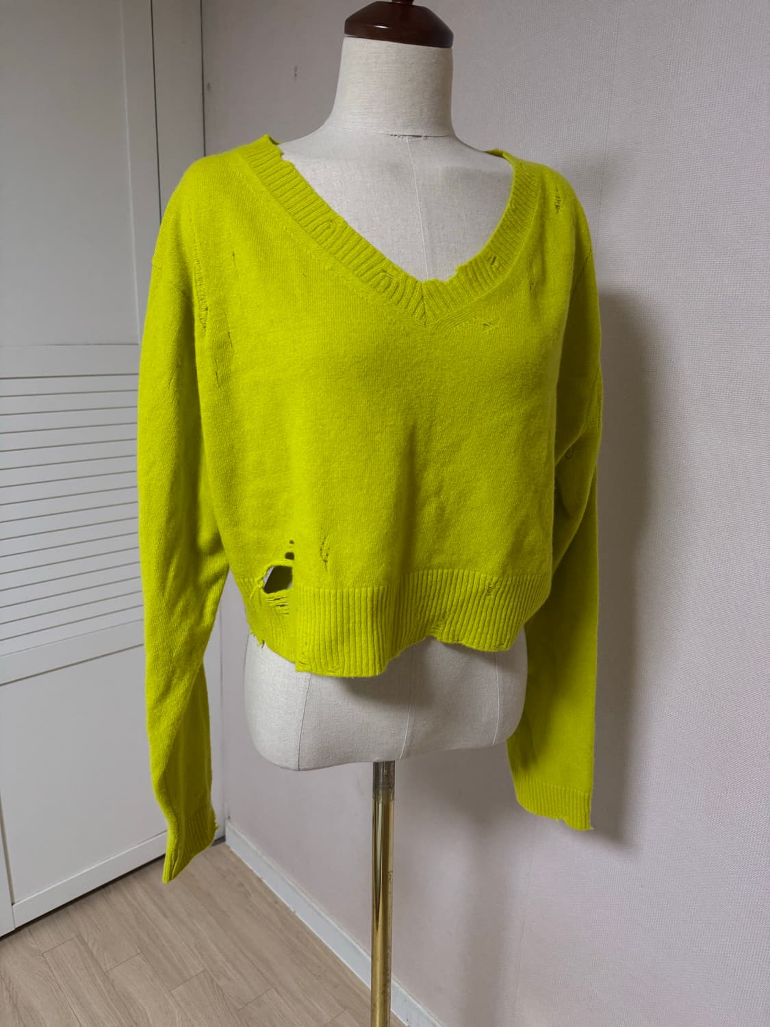 StandAlone 라임 크롭 니트 F 새상품  상품이미지1