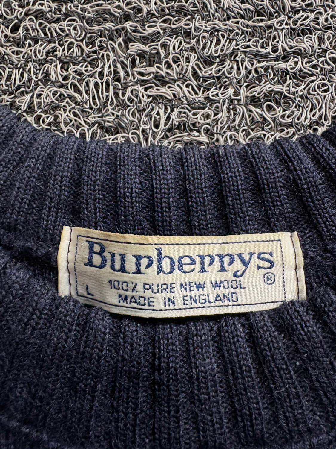90s 버버리 런던 클래식 앨보패치 코만도 니트 3249 상품이미지4