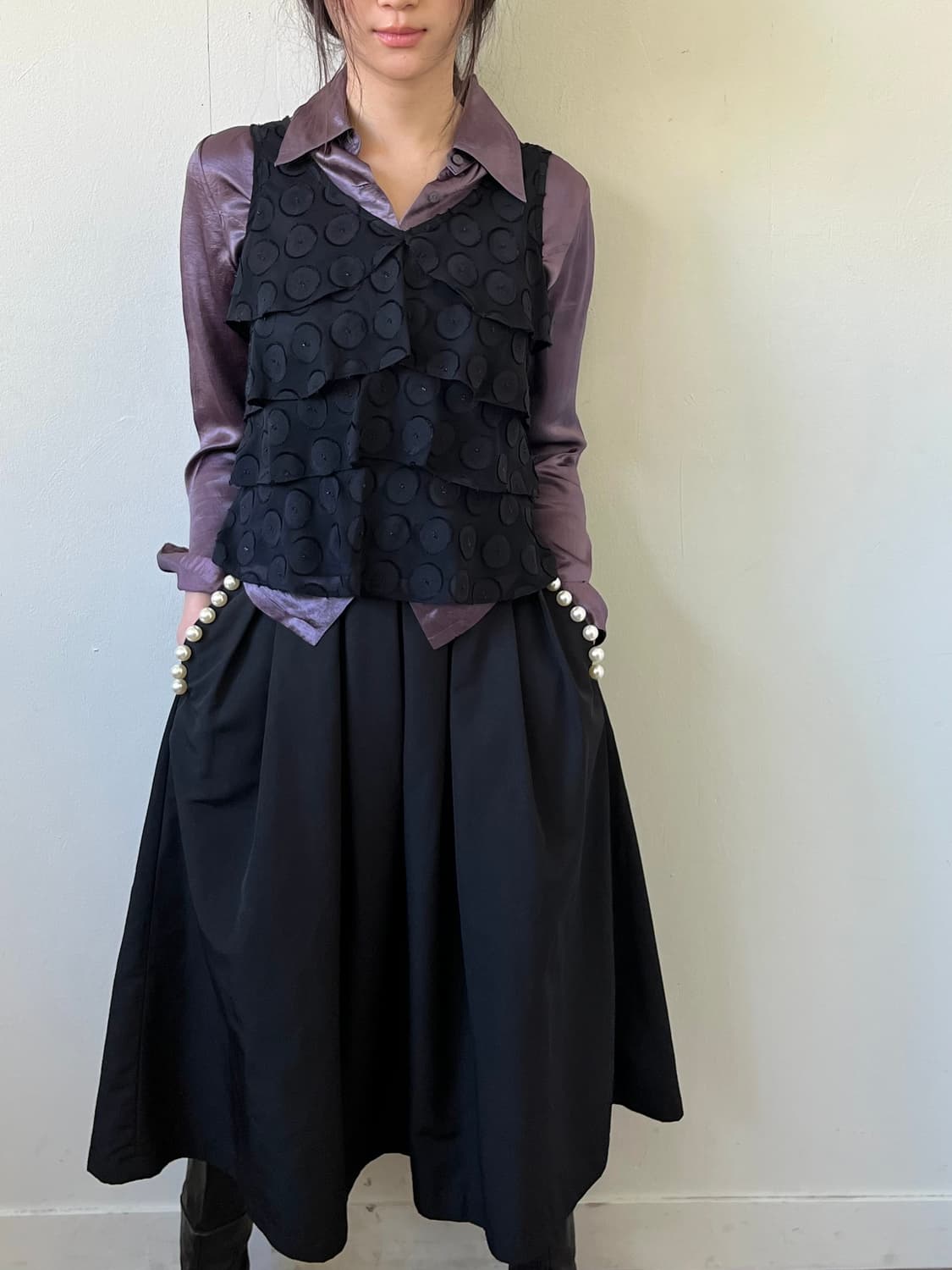 MICHEL KLEIN 도트 뷔스티에 상품이미지3