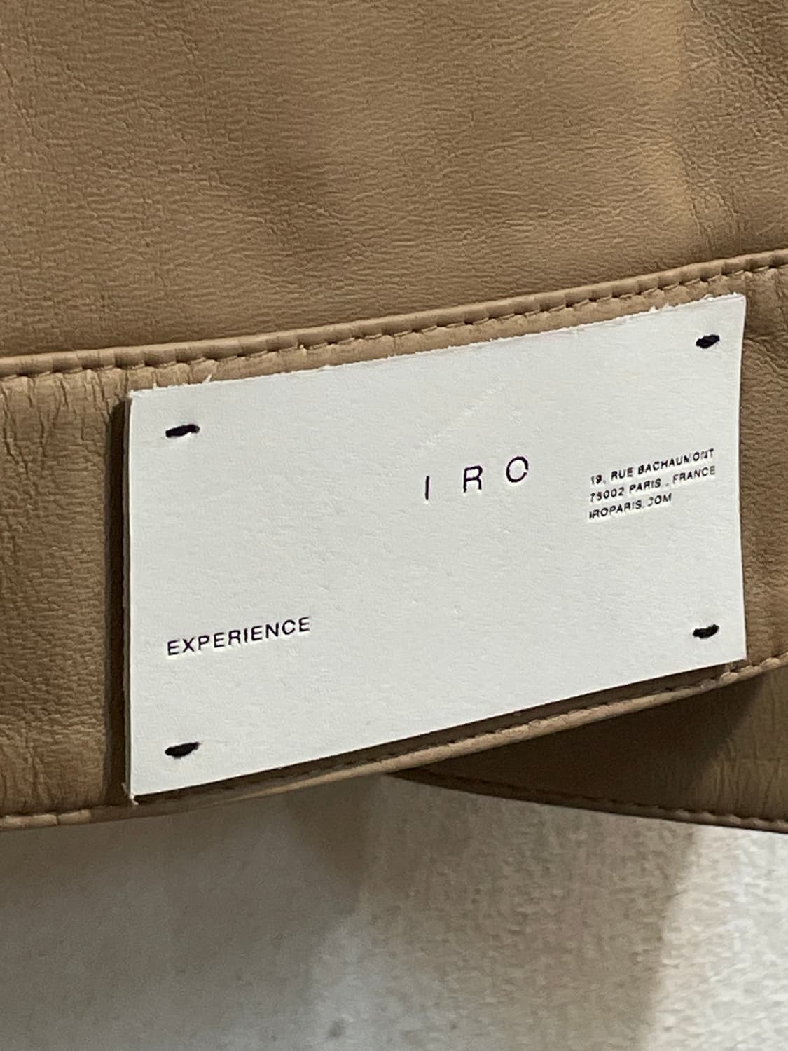 이로 레더 자켓 베이지 상품이미지7