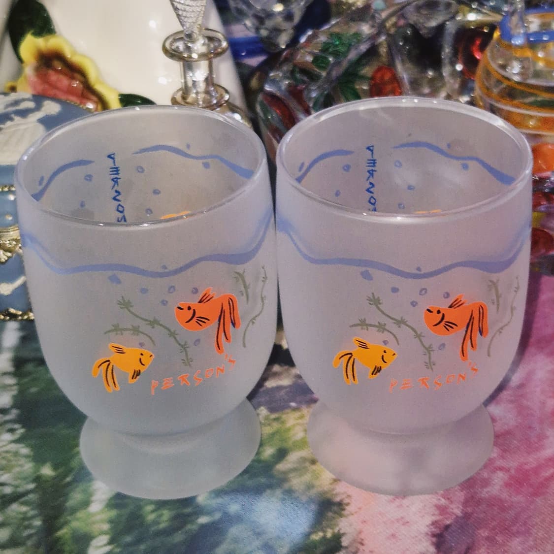 90s 파슨스 불투명 수초 금붕어 받침 잔 1p 상품이미지5