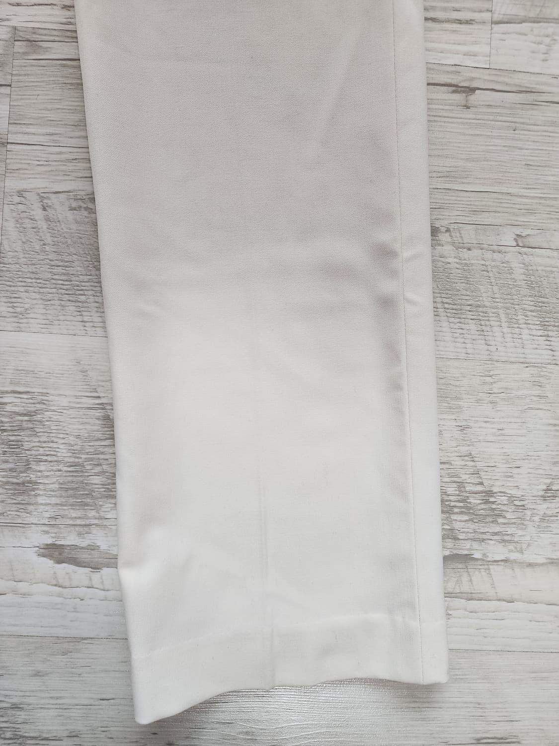 무신사 스탠다드 크림색 세미 와이드 슬랙스 팜 (32~33) 화이트 바지 상품이미지3