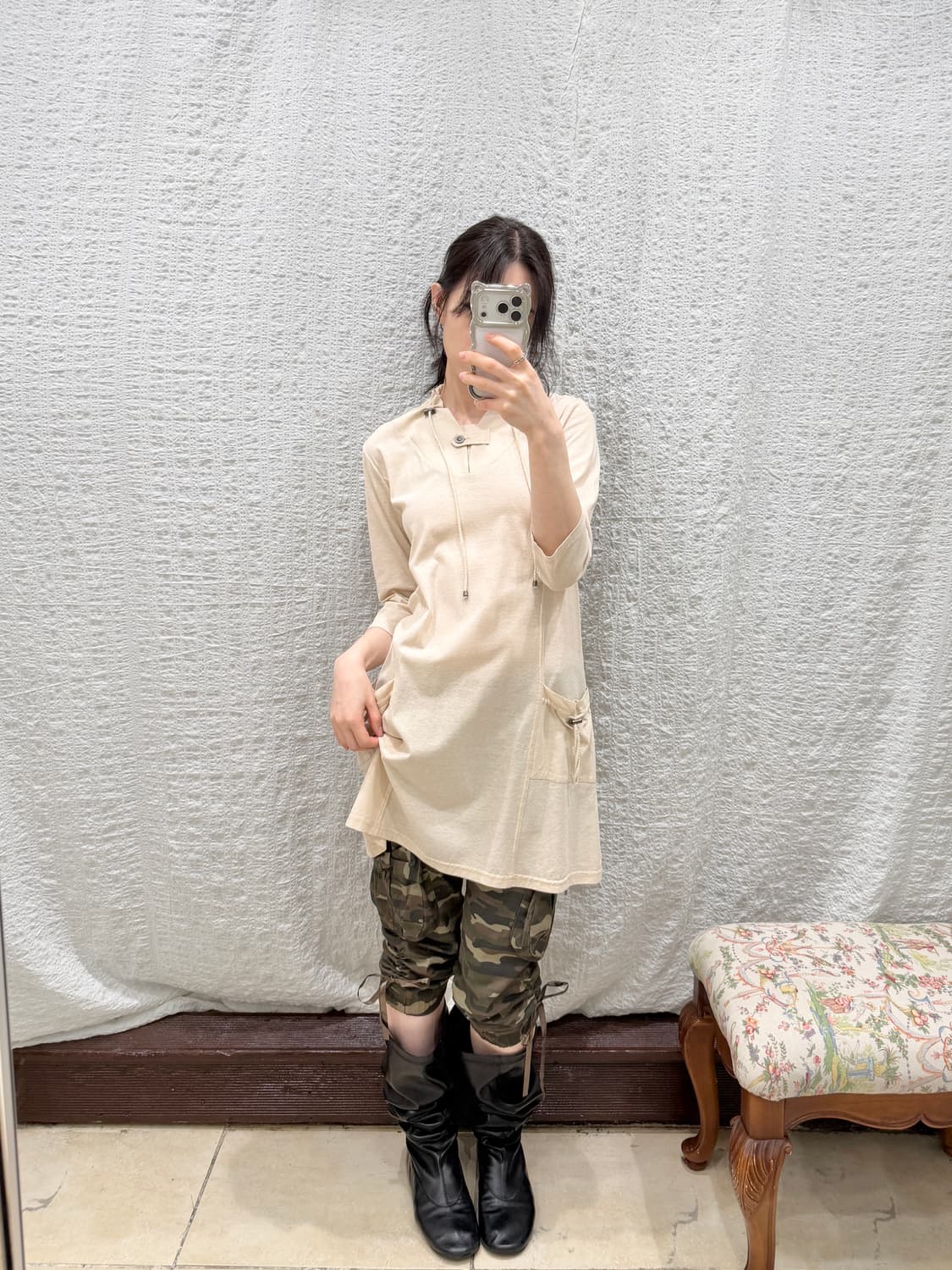 Military shirring capri pants 상품이미지3