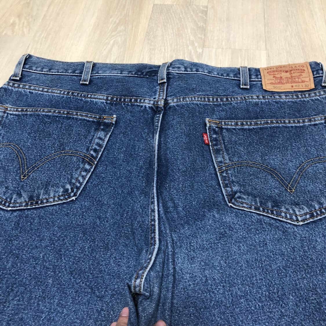 (42) 00s 리바이스 Levi's 505 레귤러핏 빅사이즈 중청 데님 상품이미지7