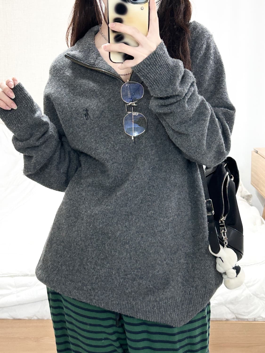 폴로 신형 차콜 반집업 울니트 상품이미지2